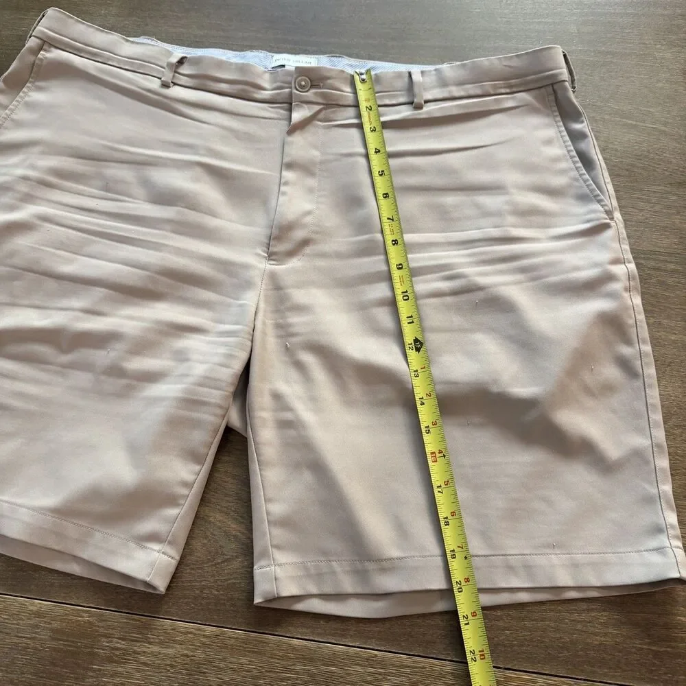 Peter Millar Salem Classic Fit Khaki Chino Shorts Men 44 Golf Preppy Stretch